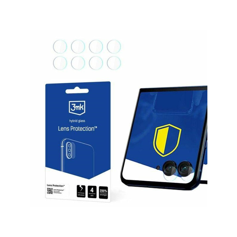 Szkło na obiektyw aparatu 3mk Lens Protection do Motorola Razr 50 (front), 4szt