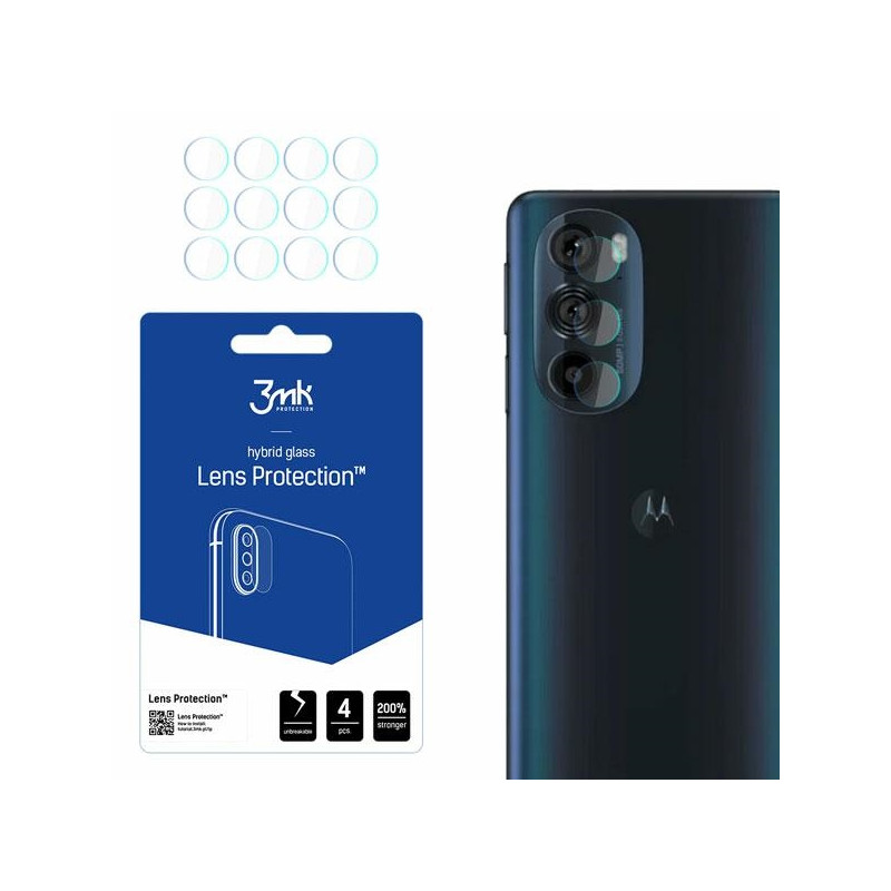 Szkło na obiektyw aparatu 3mk Lens Protection do Motorola Edge 30 Pro, 4szt