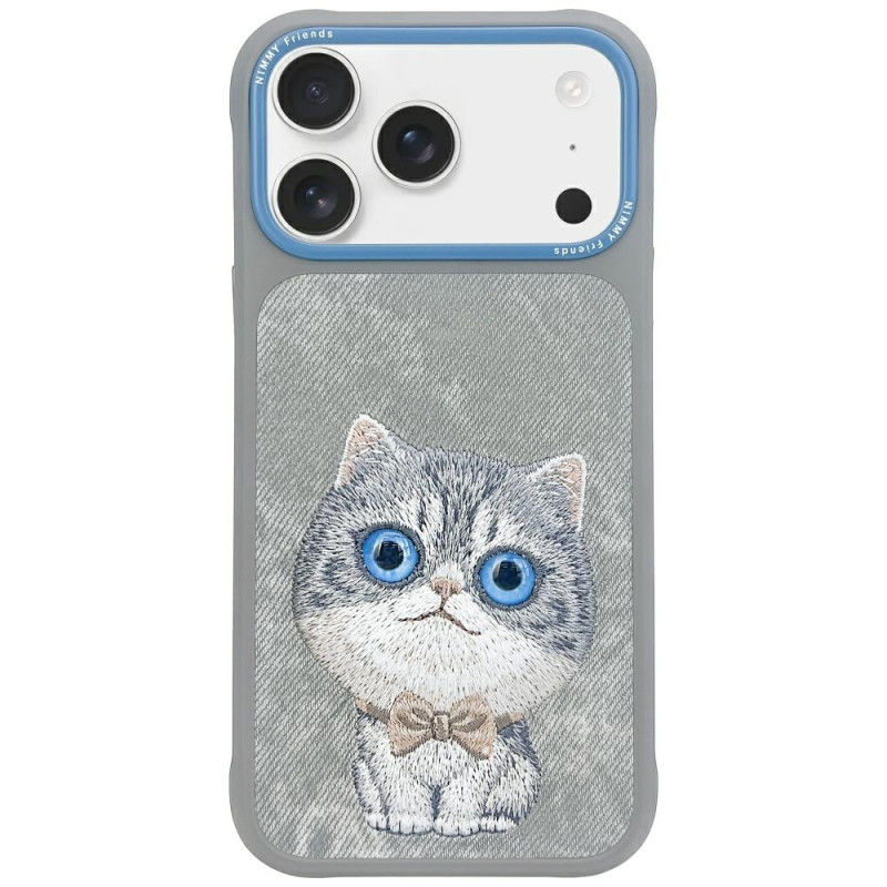 Etui Nimmy Big Eyed Pet 2.0 Cat do iPhone 17 Pro szary