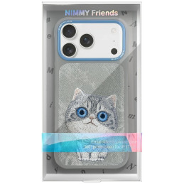Etui Nimmy Big Eyed Pet 2.0 Cat do iPhone 17 Pro szary