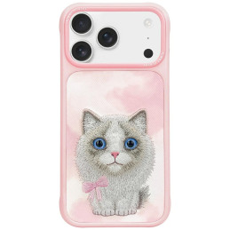 Etui Nimmy Big Eyed Pet 2.0 Cat do iPhone 17 Pro różowy