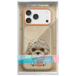 Etui Nimmy Big Eyed Pet 2.0 Dog do iPhone 17 Pro beżowy