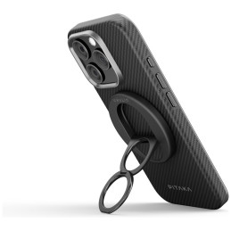 Uchwyt magnetyczny PITAKA MagEZ Grip 3   MagSafe do telefonu czarno szary