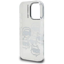 Etui Karl Lagerfeld IML Multi K&C Head Pattern do iPhone 16 Pro Max przezroczysty