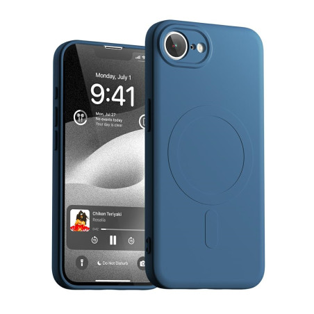 Etui Mercury Semi-Silicone MagSafe do iPhone 16e niebieski