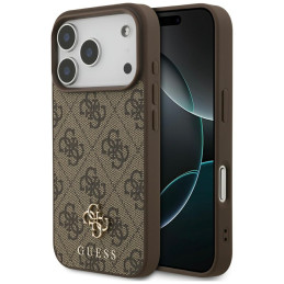 Etui Guess 4G Small Classic Logo MagSafe do iPhone 17 Pro brązowy