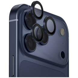Szkło na obiektyw aparatu UNIQ Optix Aluminium Camera Lens do iPhone 17 Pro / iPhone 17 Pro Max z aplikatorem granatowy