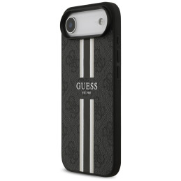 Etui Guess 4G Printed Stripes MagSafe do iPhone Air czarny