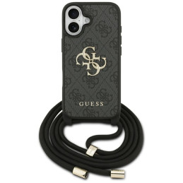 Etui Guess 4G Big Logo Cord Stap Crossbody do iPhone 17 czarny