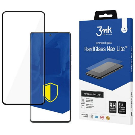 Szkło hartowane 3MK HardGlass Max Lite do Motorola Moto G85,  czarna ramka
