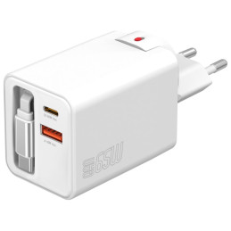 Ładowarka sieciowa 4smarts Flex Jojo 65W GaN 2xUSB-C + USB-A biały