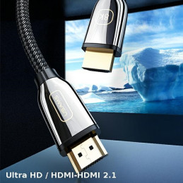 Kabel USAMS HDMI - HDMI  3m Ultra HD U67 2.1 8K czarny