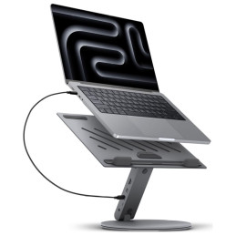 Podstawka pod tablet laptop Spigen Stand Hub HUB USB-C 100W PD Obrotowa