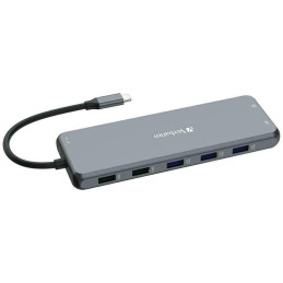 Adapter Hub Verbatim USB-C - 2xHDMI/DP/ Eternet/6xUSB-A/Jack 3.5mm/2xUSB-C aluminiowy