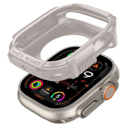 Etui z paskiem Spigen Rugged Armor Pro do Apple Watch Ultra (1/2) 49mm, beżowe
