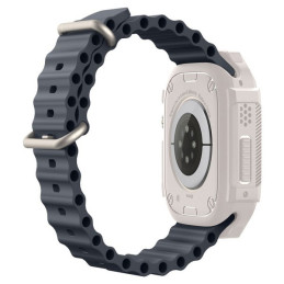 Etui z paskiem Spigen Rugged Armor Pro do Apple Watch Ultra (1/2) 49mm, beżowe