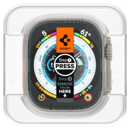 Szkło do etui + Aplikator Spigen Glas.tr EZ Fit do Apple Watch Ultra 2/1 49mm, 2 sztuki