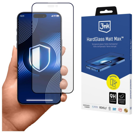 Szkło hartowane 3MK HardGlass Matt Max do iPhone 17 Pro Max