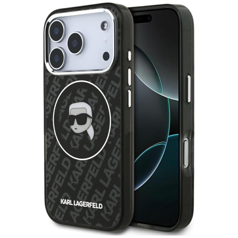 Etui Karl Lagerfeld IML Karl Head Logo MagSafe do iPhone 17 Pro Max czarny