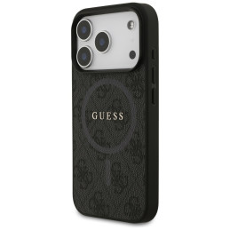 Etui Guess 4G Ring Classic Logo MagSafe do iPhone 17 Pro czarny