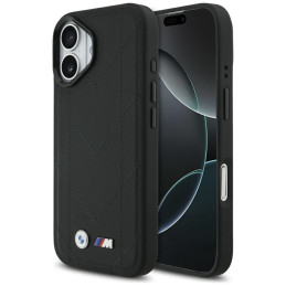 Etui BMW M Quilted Logo MagSafe do iPhone 17 czarny