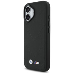 Etui BMW M Quilted Logo MagSafe do iPhone 17 czarny