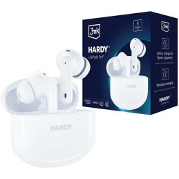 Słuchawki bezprzewodowe 3MK Hardy LifePods Pro Bluetooth 5.3 ANC białe 