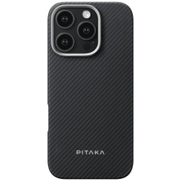 Etui PITAKA Ultra-Slim MagSafe do iPhone 16 Pro Max czarno szary