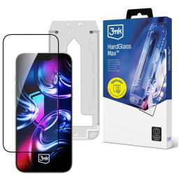Szkło hartowane 3MK HardGlass Max z aplikatorem do iPhone 16 Pro/17