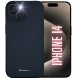 Etui Mercury Silicone do iPhone 14, granatowe