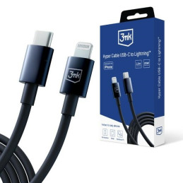 Kabel ładująco- przesyłowy 3mk Hyper Cable USB-C na Lightning, 20W, 1,2m, czarny