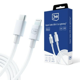 Kabel ładująco- przesyłowy 3mk Hyper Cable USB-C na Lightning, 20W, 1,2m, biały