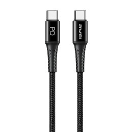 Kabel AWEI CL-111T USB-C na USB-C 60W czarny