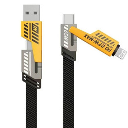 Kabel AWEI CL-226 4w1 usb-c/lightning/ USB-A 65W/27W czarny
