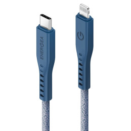 Kabel ENERGEA Flow USB-C na Lightning C94 MFI 1.5m 60W 3A PD Fast Charge niebieski