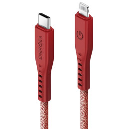 Kabel ENERGEA Flow USB-C na Lightning C94 MFI 1.5m 60W 3A PD Fast Charge czerwony