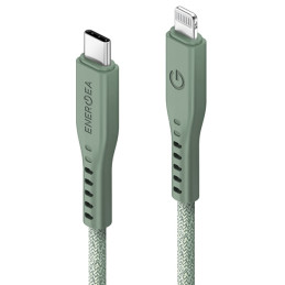 Kabel ENERGEA Flow USB-C na Lightning C94 MFI 1.5m 60W 3A PD Fast Charge zielony 