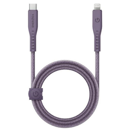 Kabel ENERGEA Flow USB-C na Lightning C94 MFI 1.5m 60W 3A PD Fast Charge fioletowy 