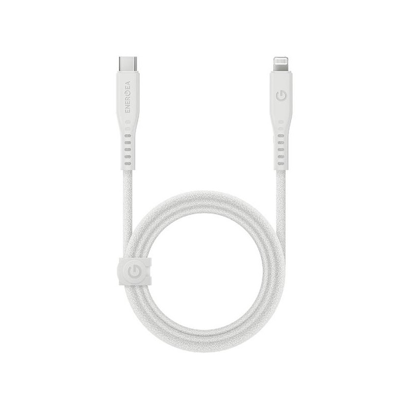 Kabel ENERGEA Flow USB-C na Lightning C94 MFI 1.5m 60W 3A PD Fast Charge biały 