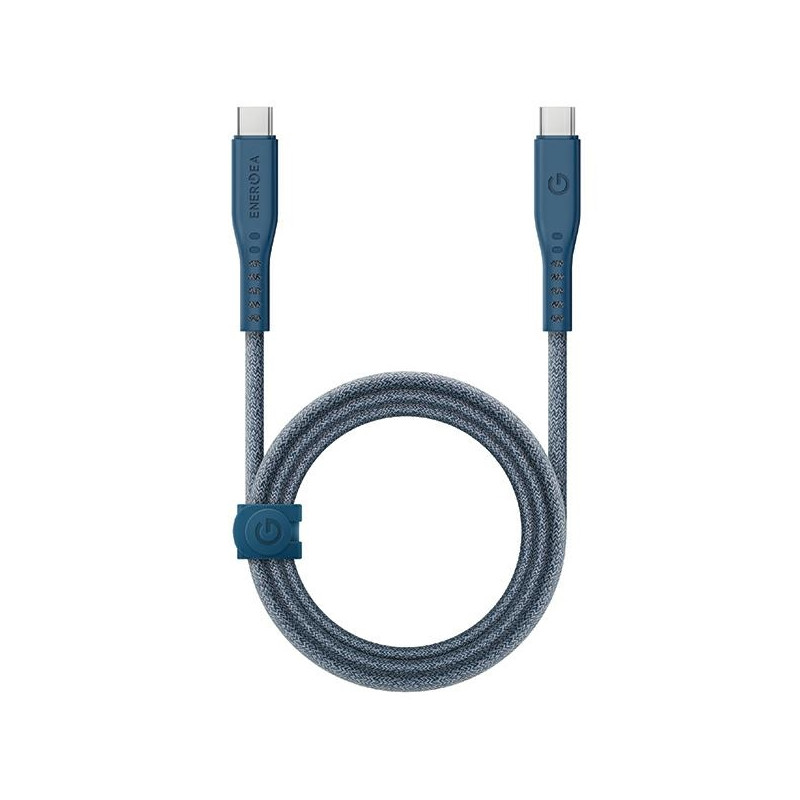 Kabel ENERGEA Flow USB-C na USB-C 1.5m 240W 5A PD Fast Charge niebieski 