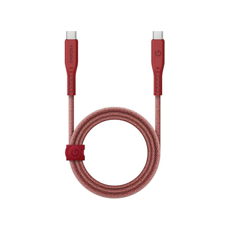 Kabel ENERGEA Flow USB-C na USB-C 1.5m 240W 5A PD Fast Charge czerwony 