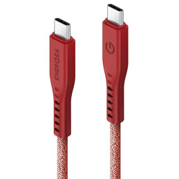 Kabel ENERGEA Flow USB-C na USB-C 1.5m 240W 5A PD Fast Charge czerwony 
