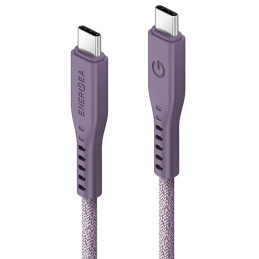 Kabel ENERGEA Flow USB-C na USB-C 1.5m  240W 5A PD Fast Charge fioletowy