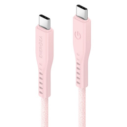 Kabel ENERGEA Flow USB-C na USB-C 1.5m 240W 5A PD Fast Charge różowy 
