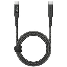 Kabel ENERGEA Flow USB-C na USB-C Digital Display 1.5m 240W 5A PD Fast Charge czarny