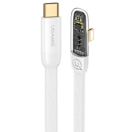 Kabel USAMS kątowy USB-C na Lightning PD 20W Fast Charging Iceflake Series 1,2m biały