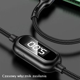 Kabel USAMS pleciony U48 USB-A na Lightning 1,2m 2A Fast Charging LED zielony