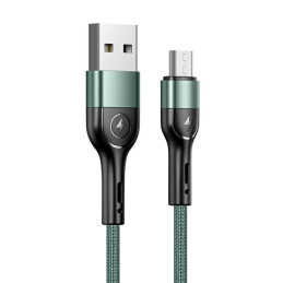 Kabel USAMS pleciony U55 2A USB-A na micro USB 1szt. for set U55 1m zielony