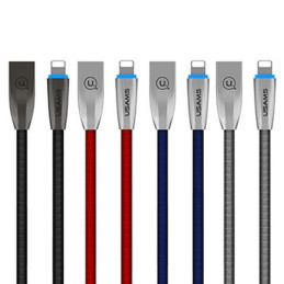 Kabel USAMS pleciony U-Light USB-A na Lightning 1,2m niebieski