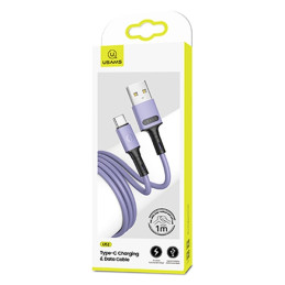 Kabel USAMS U52 USB-A na USB-C 2A Fast Charge 1m purpurowy